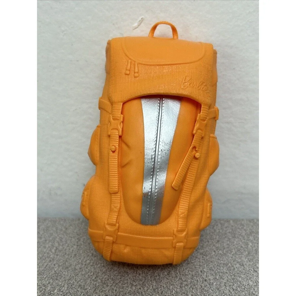 Vintage Barbie Orange Backpack, Camping Fun, Mountain‎ Hiking, Orange/Grey